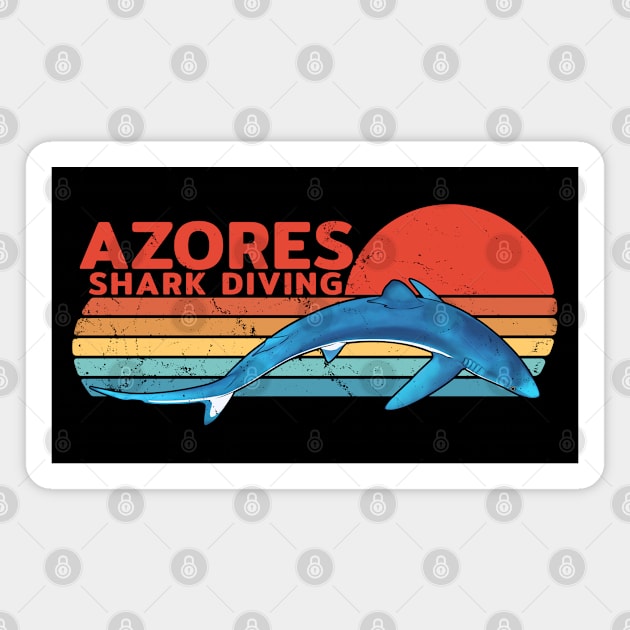 Azores Shark Diving Magnet by NicGrayTees